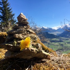 Falera Switzerland cairn April 2017