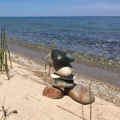 A cairn for you on Lake Huron, May 2018