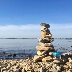 A cairn for you on Lake Michigan, May 2018