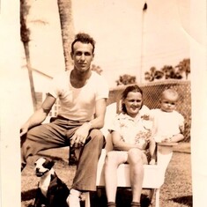 Judy Eaken with her parents, Jack & Olivia, 1940