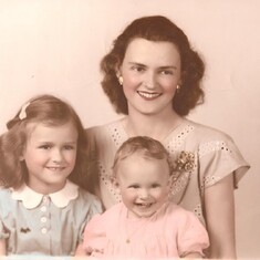 The Eaken sisters, Judy & Jackie with Mother, 1947, Birmingham, Alabama
