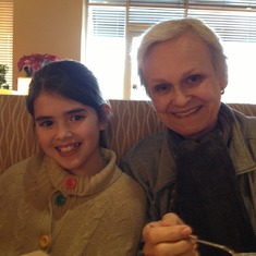 Lilly and Mimi--Birthday lunch--12-2013
