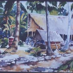 Judy's Art, Watercolor-Yap Island