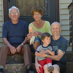 With father, son and grandchild in Maddock, North Dakota