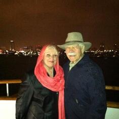 Jule and Lanet aboard The Queen Mary in Long Beach, California, where Jule was once the Director of the VA Long Beach Healthcare System.
