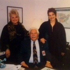 Jule, Lanet & Melody in Jule's office in Washington, D.C. , Veterans Administration Central Office