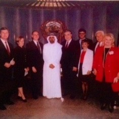 Minister of State for Foreign Affairs of Kuwait, Mohammed Al Sabah with Jule & Lanet, V.A.Under Secretary Dr.Kenneth Kizer and Michael & Dawn Hughes