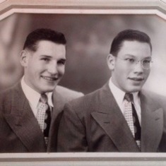 Jule (right) with brother Jack for their High School Graduation photo