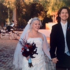 Granddaughter Heather and Zephyr on their Wedding Day in Vista, California on December  ,2012