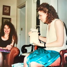 5/1992: Belmont - Julia, her sis Nancy & Mom hosted an elegant and fun bridal shower for me