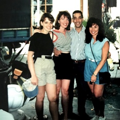 7/1996: Athens - Nat, Julia, Lisa (I think guy was owner of restaurant)