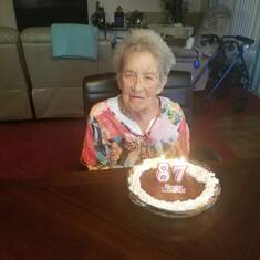 Grandma on her 87th birthday. 