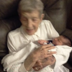 Grandma holding baby Hannah