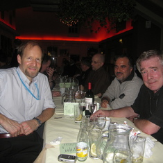 Julian and the late Jonathan Tucker at dinner during a seminar in Brighton in January 2007.