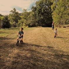 Biking to the lake