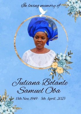 Juliana Bolanle Samuel Oba (Nee Adebiyi)