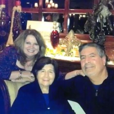 Maria, J, and Louie, dinner at Salvatore’s