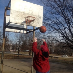 Julie Playing Basketball