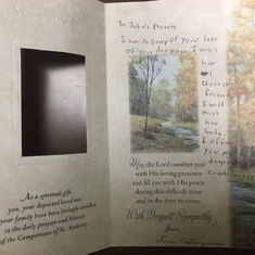 A card from Julie’s friend at CCW