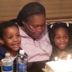 Princess with niece and nephew on her birthday in Houston. 25/1/2014