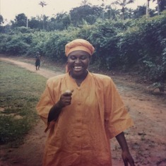 Princess (1992 or 1993) when we went to Umuokeada, Logara, Imo State to see her Grandfather, Pa Mark Ekeocha.