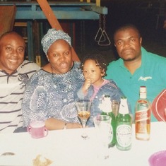 Princess with Nnanna, Zik and Sinachi at the Mayfair Gardens Estate End of Year Party, 2010