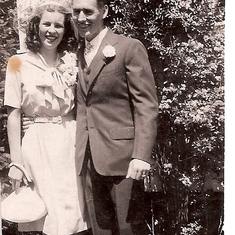June & Wright on their Wedding Day