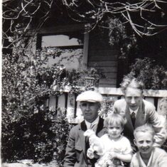 June with her father and brothers