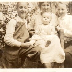 June with her mother and brothers