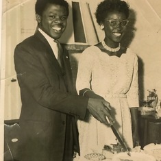 Our parents wedding picture.  Daddy married mummy on April 3, 1961 in London, England