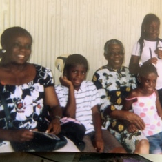We will miss yo Daddy and Grandpa - with big sister Yejide and grandchildren