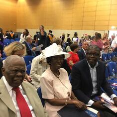 Daddy, Mummy and Folahan at Grand-daughter Shope's masters graduation degree  in London, England