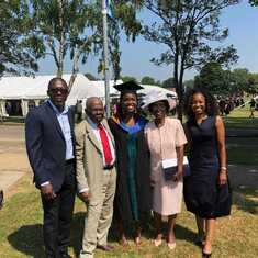 Proud Grandparents when Shope (daughter of Fola and Funke) got her masters degree in London, England