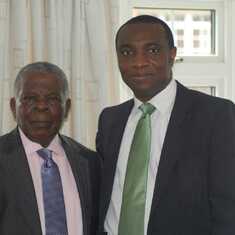 Daddy and one of his son-in-loves, Yinka Abinusawa