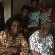 Father to all...Many Sunday meals with all of his daughters, especially when big sister Yejide came to visit.