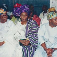 Justice Delano and Mummy Delano with Adekola Laniyan in Uyo 1995