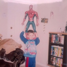 justin and the amazing spiderman.he loved that doll