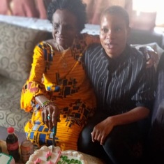 Angela Okolo visiting Mum on her birthday