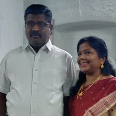 Kamatam Vijaya Kumar & Rajini (wife)