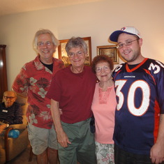 Kamm with his Dad (Jack), Uncle Joe, Gramma Peggy 2014