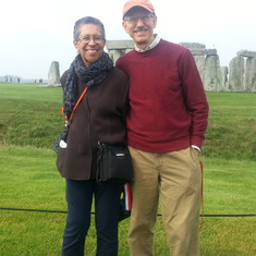 At Stonehenge with Sam, September 2014