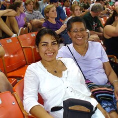 Rooting on the Nats with daughter-in-law Ixchel in 2006
