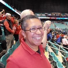 Cheering on the Maryland women's basketball team in 2012
