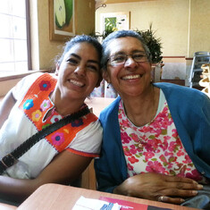 With daughter-in-law Ixchel, April 2014