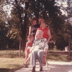 Nikki, Grandma King, Helen and Karen as 4 generations
