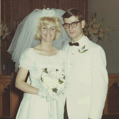 Karen and Bill Wedding Pose - July 30, 1966