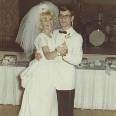 Karen & Bill dancing at their wedding - July 30, 1966.