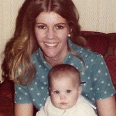 Karen Holding Baby Kristen - 1974