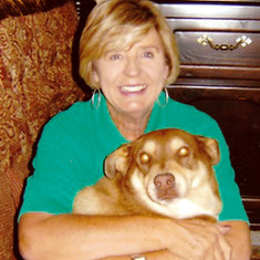 Karen and her dog, Ginger.