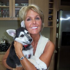 Karen with my puppy Riley